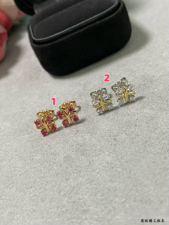 Tiffany & Co. Double Tone Cross Earrings