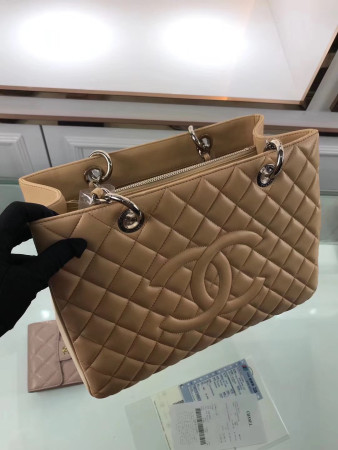 Chanel GST lambskin leather silver hardware