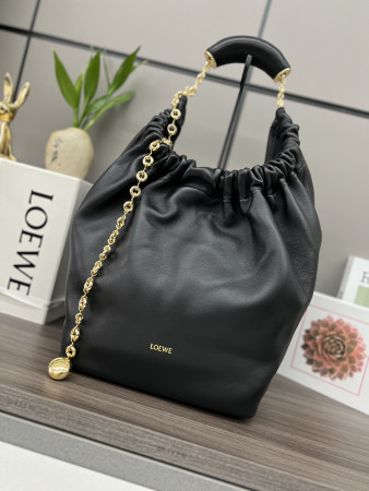 LOEWE Medium Squeeze bag in mellow nappa lambskin 34x33x13.5cm