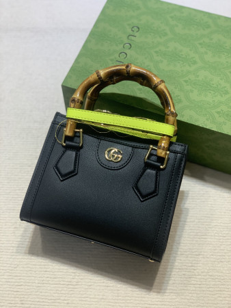 GUCCI DIANA MINI TOTE BAG Navy 20W x 16H x 10D CM