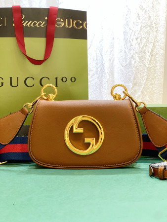 GUCCI BLONDIE MINI BAG COFFEE 8.7"W x 5.1"H x 2.2"D
