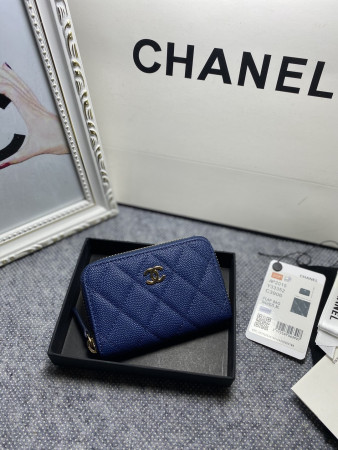 CHANEL ZIPPED COIN PURSE 7.5x 11x 2.5cm