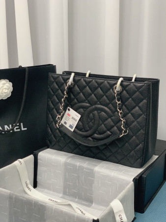 CHANEL GST CAVIAR LEATHER HARDWARE 24X33X13CM