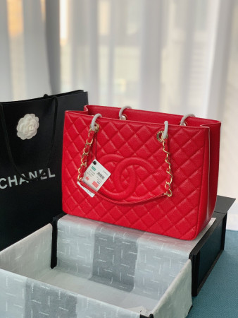 CHANEL GST CAVIAR LEATHER HARDWARE 24X33X13CM