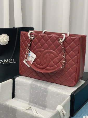 CHANEL GST CAVIAR LEATHER HARDWARE 24X33X13CM