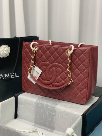 CHANEL GST CAVIAR LEATHER HARDWARE 24X33X13CM