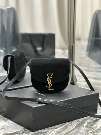 YSL KAIA SMALL SATCHEL IN SMOOTH LEATHER 7.2 X 6.1 X 2.1 INCHES