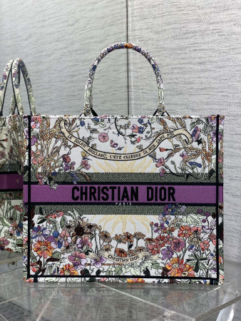 Dior Book Tote  Ecru Multicolor 42x18x35cm