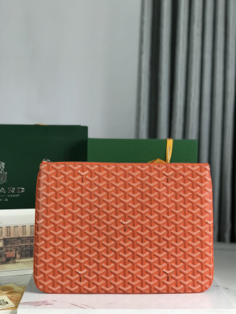Goyard Goyardine Senat MM Pouch Palladium Hardware 36x26x0.5cm