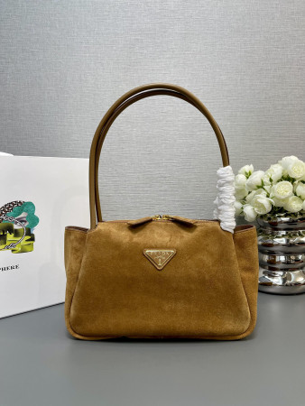 Prada Medium suede shoulder bag 28x18x11cm
