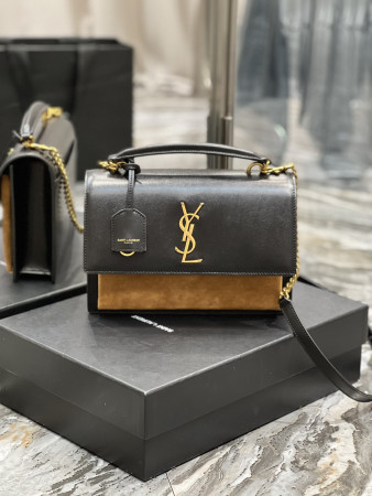 YSL Sunset medium in smooth leather 25x18x5cm