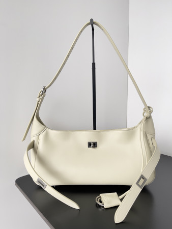 Balenciaga Women's Bel Air Small Shoulder Bag in Soya 30x17x10cm