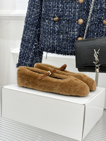 UA Prada Shearling Ballerinas