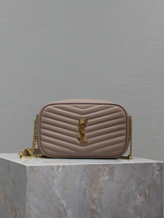 YSL MINI LOU IN QUILTED LEATHER 7.5 X 4.1 X 2 INCHES