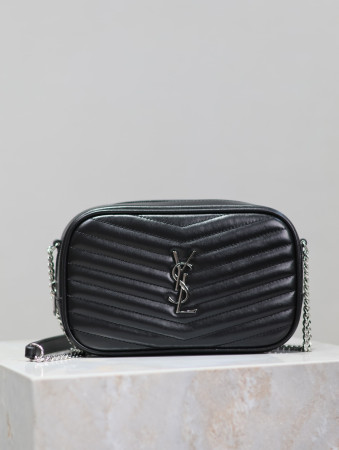 YSL MINI LOU IN QUILTED LEATHER 7.5 X 4.1 X 2 INCHES