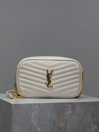 YSL MINI LOU IN QUILTED LEATHER 7.5 X 4.1 X 2 INCHES