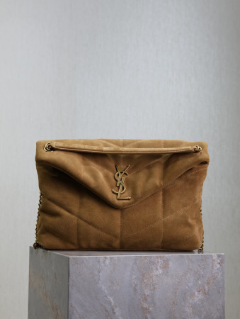 YSL Loulou  Puffer (Suede)  35x23x13.5cm