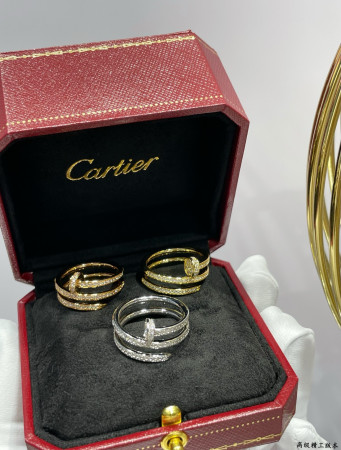 Cartier Three-ring full diamond nail ring