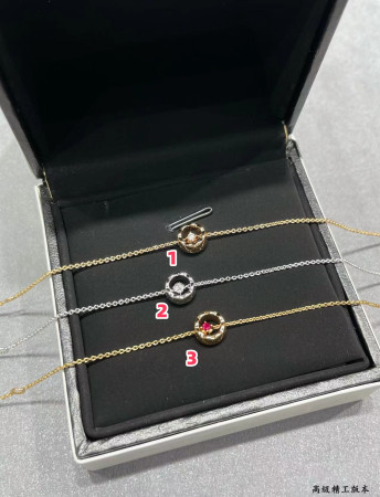 Chanel Carved diamond-shaped gold bead Bracelet