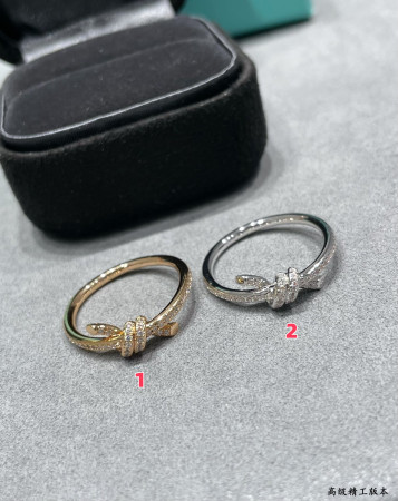 Tiffany & Co. Half-Halo Diamond Knot Ring