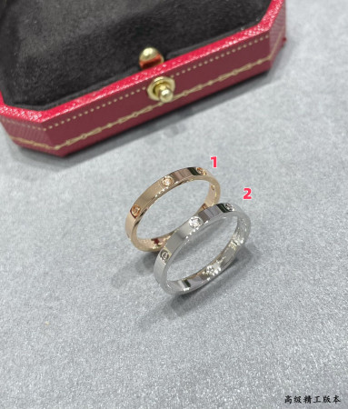 Cartier narrow version four diamond love ring