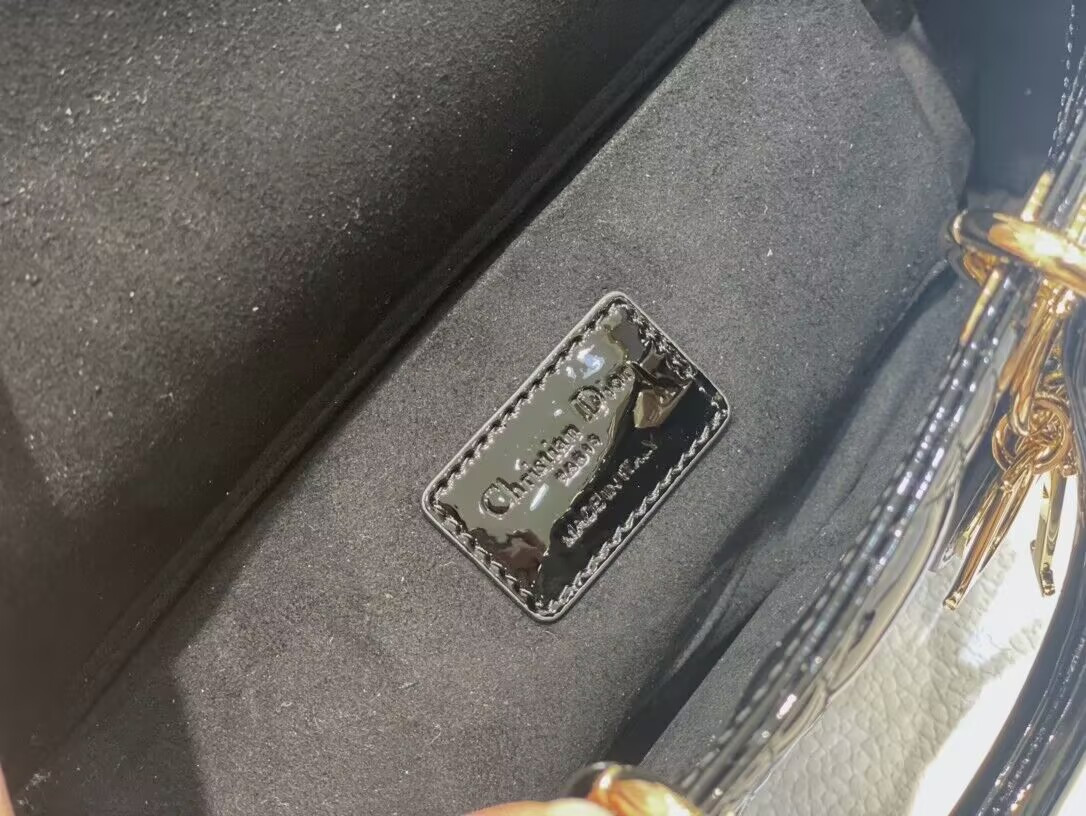 DIOR SMALL LADY D-JOY BAG BLACK  22x6x12cm