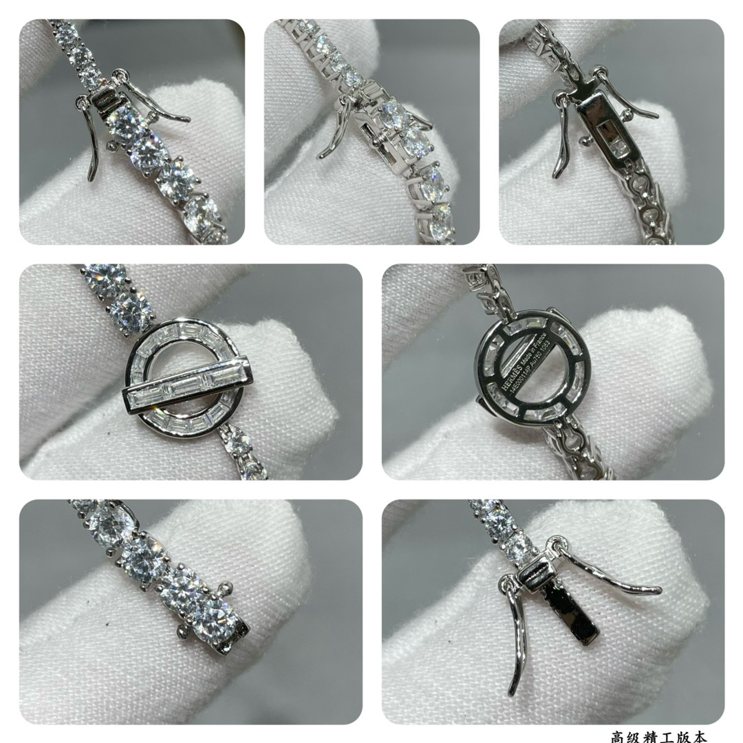 Hermes OT square diamond Bracelet