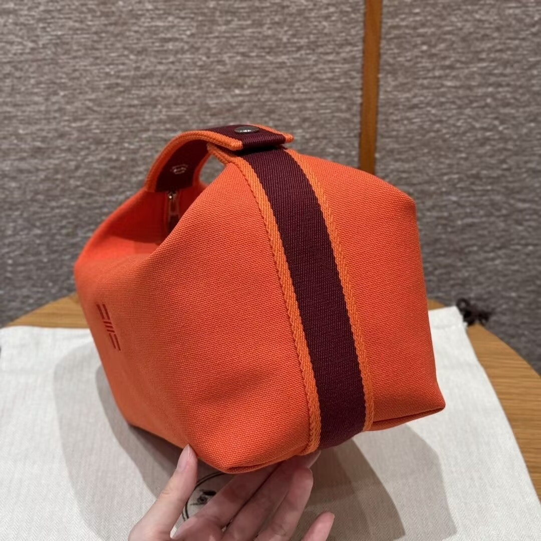 Hermes Canvas Bride-A-Brac Case Toiletry Pouch
