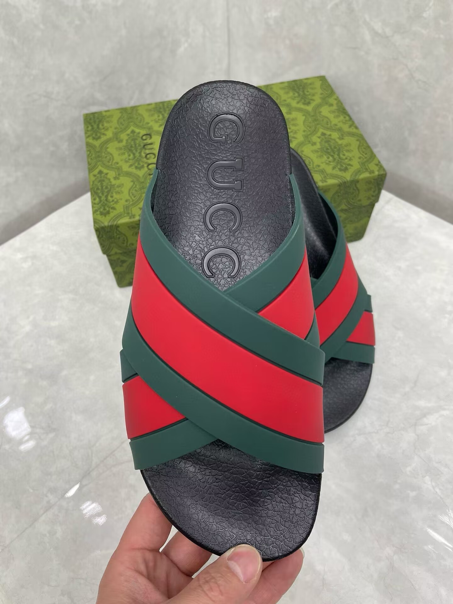 UA Gucci Criss Cross Slide Sandals