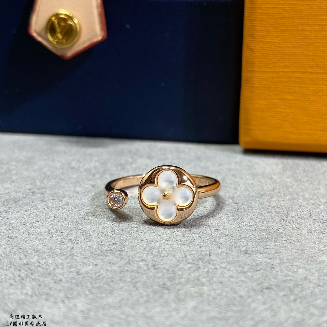Louis Vuitton Round Mother-of-Pearl Ring