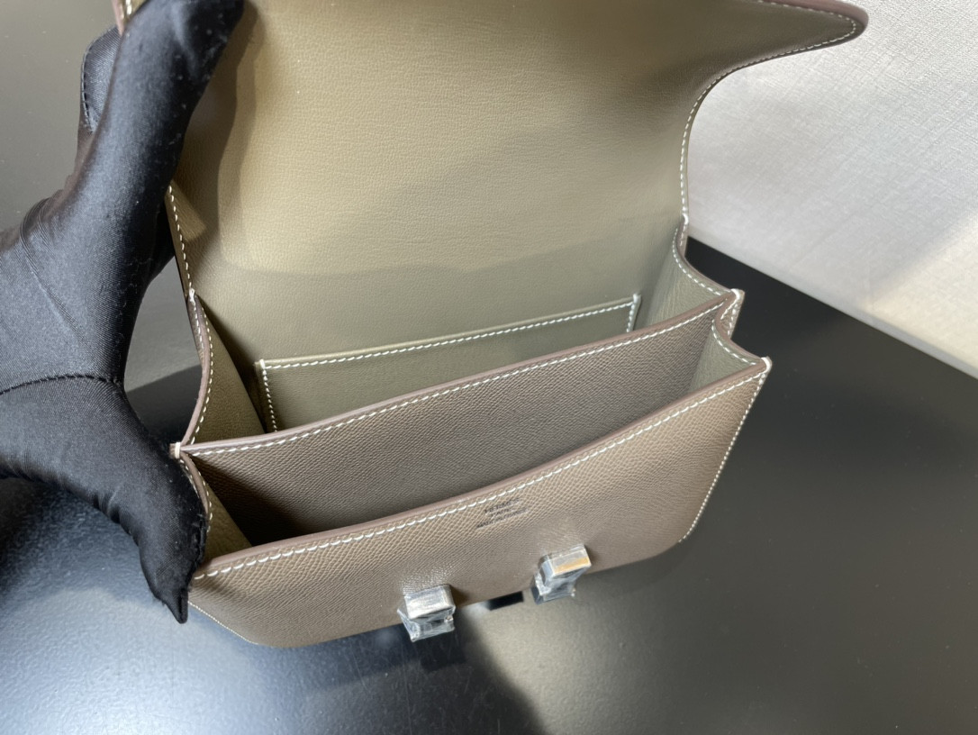 Hermes Constance 24 Epsom leather silver hardware  9.4"x5.9"x3"