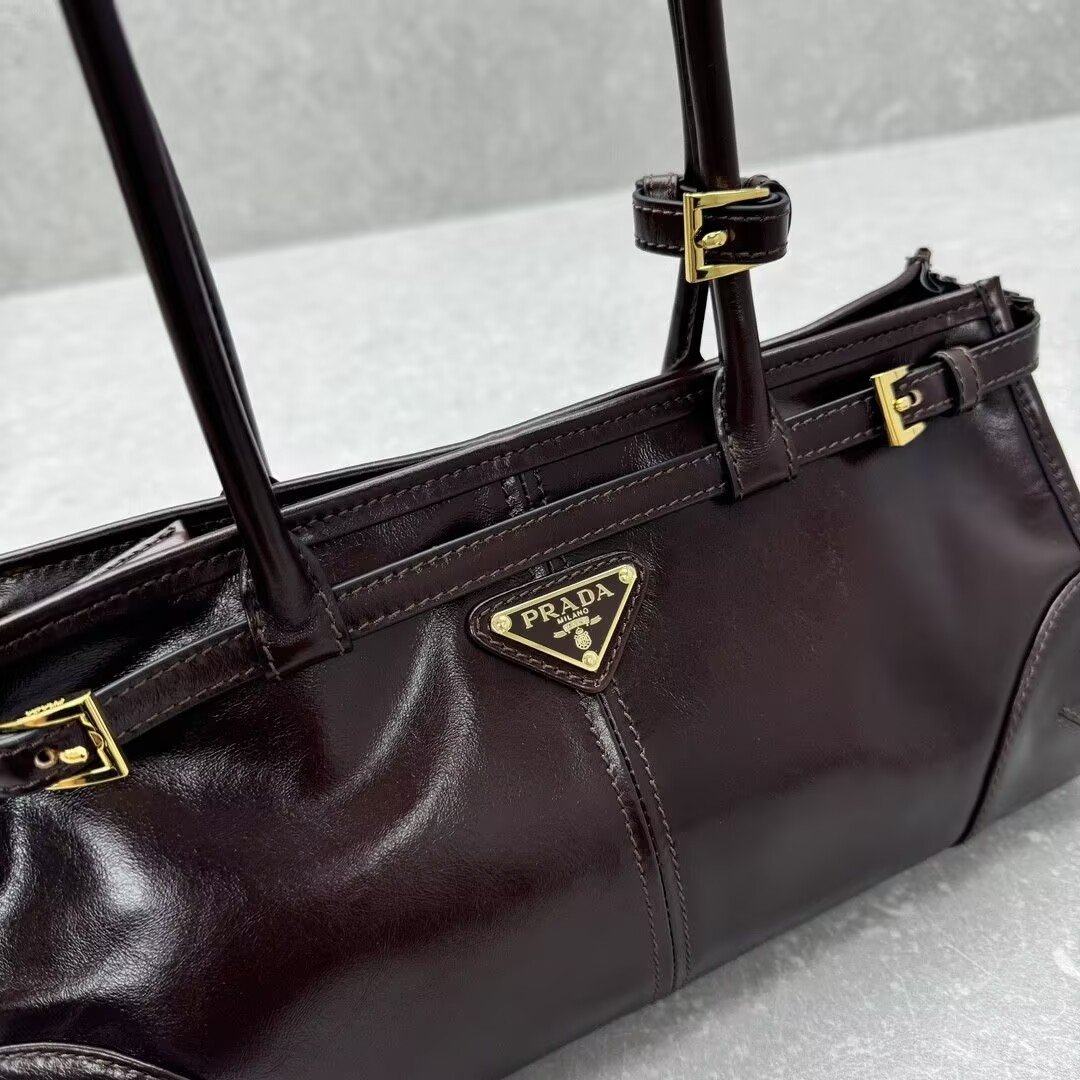 Prada Bonnie Medium Leather Handbag 32x15.5x12cm