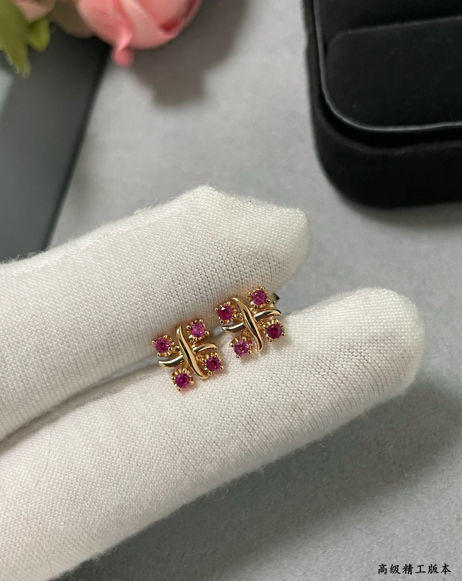 Tiffany & Co. Double Tone Cross Earrings