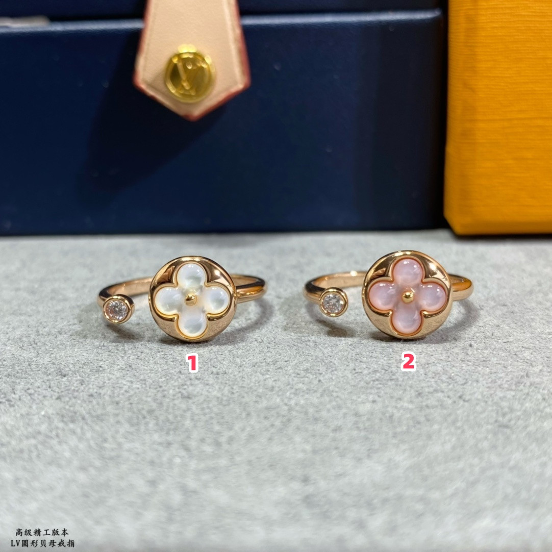 Louis Vuitton Round Mother-of-Pearl Ring