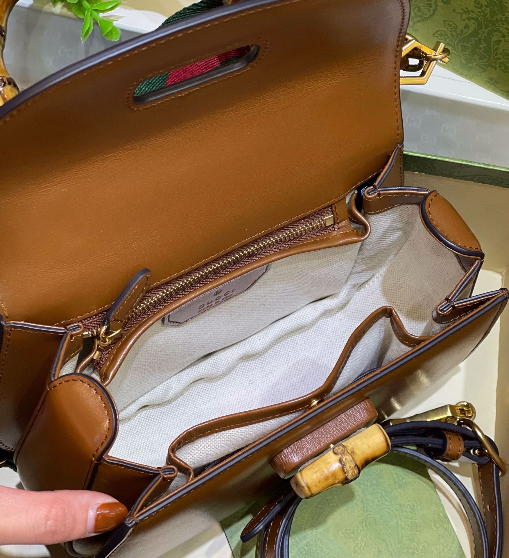 Gucci small bamboo tote