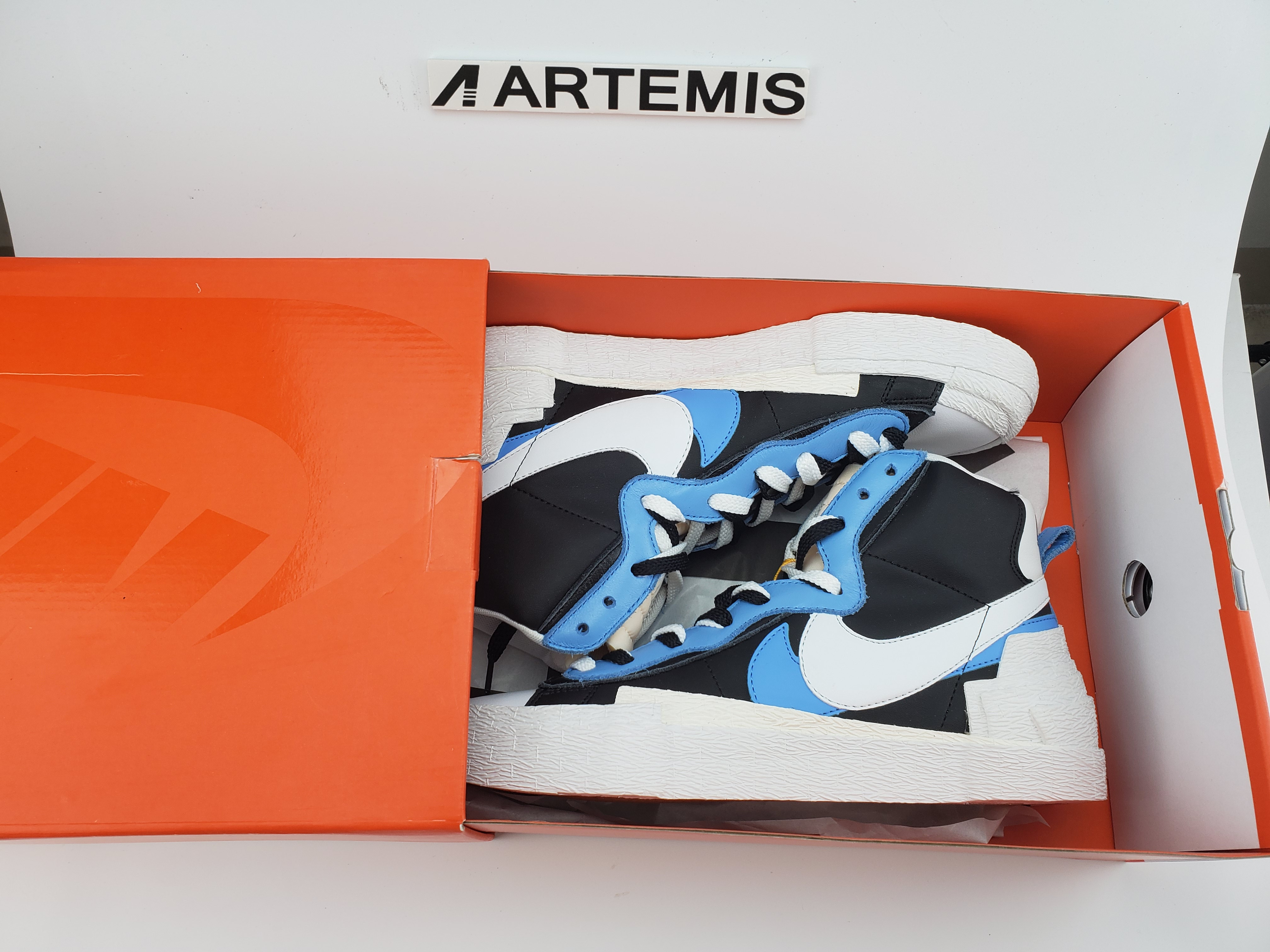 Nike Blazer High sacai White Black Legend Blue