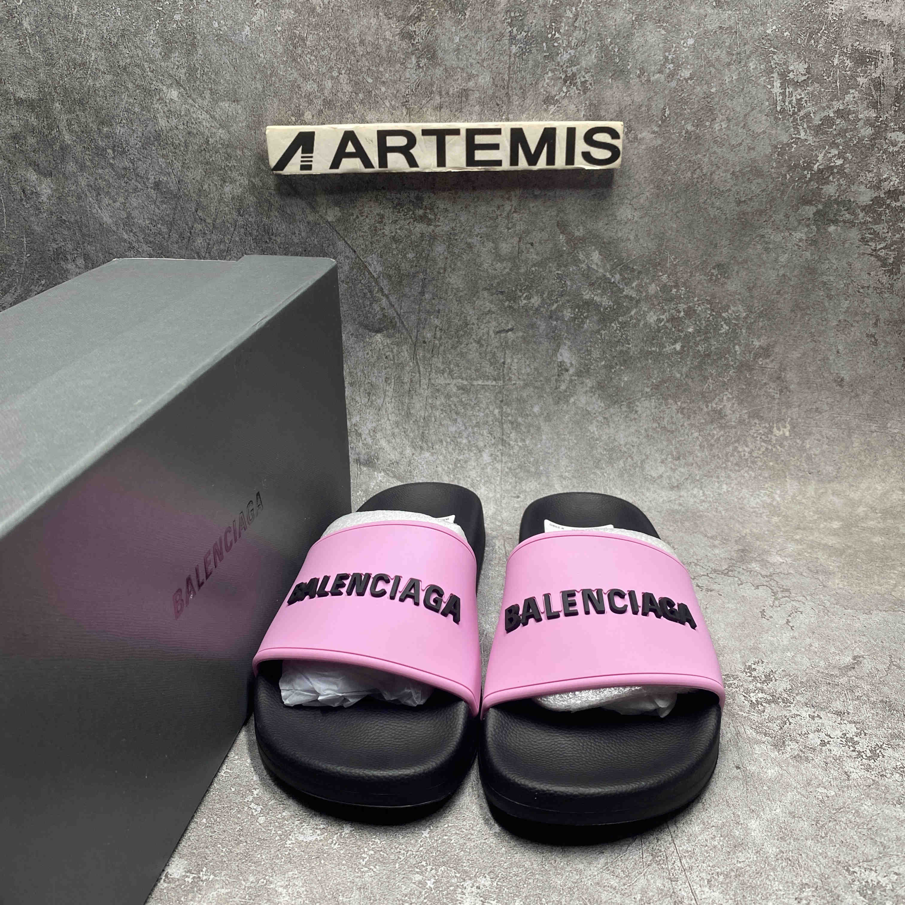 Balenciaga Pool Slide Black Pink