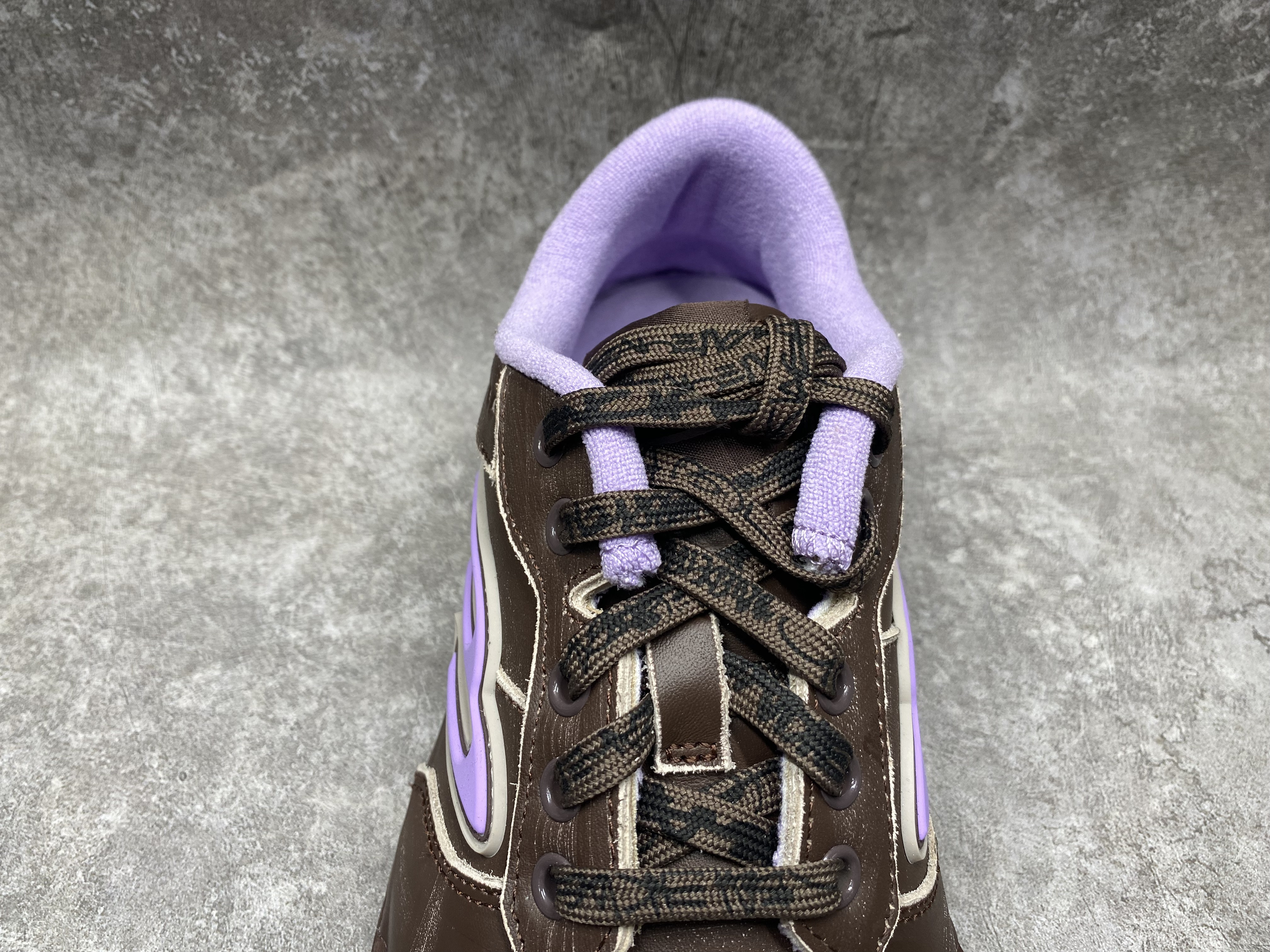 UA Balenciaga Hamptons Medium Worn-out Sneaker in Brown/lilac(run one size large)