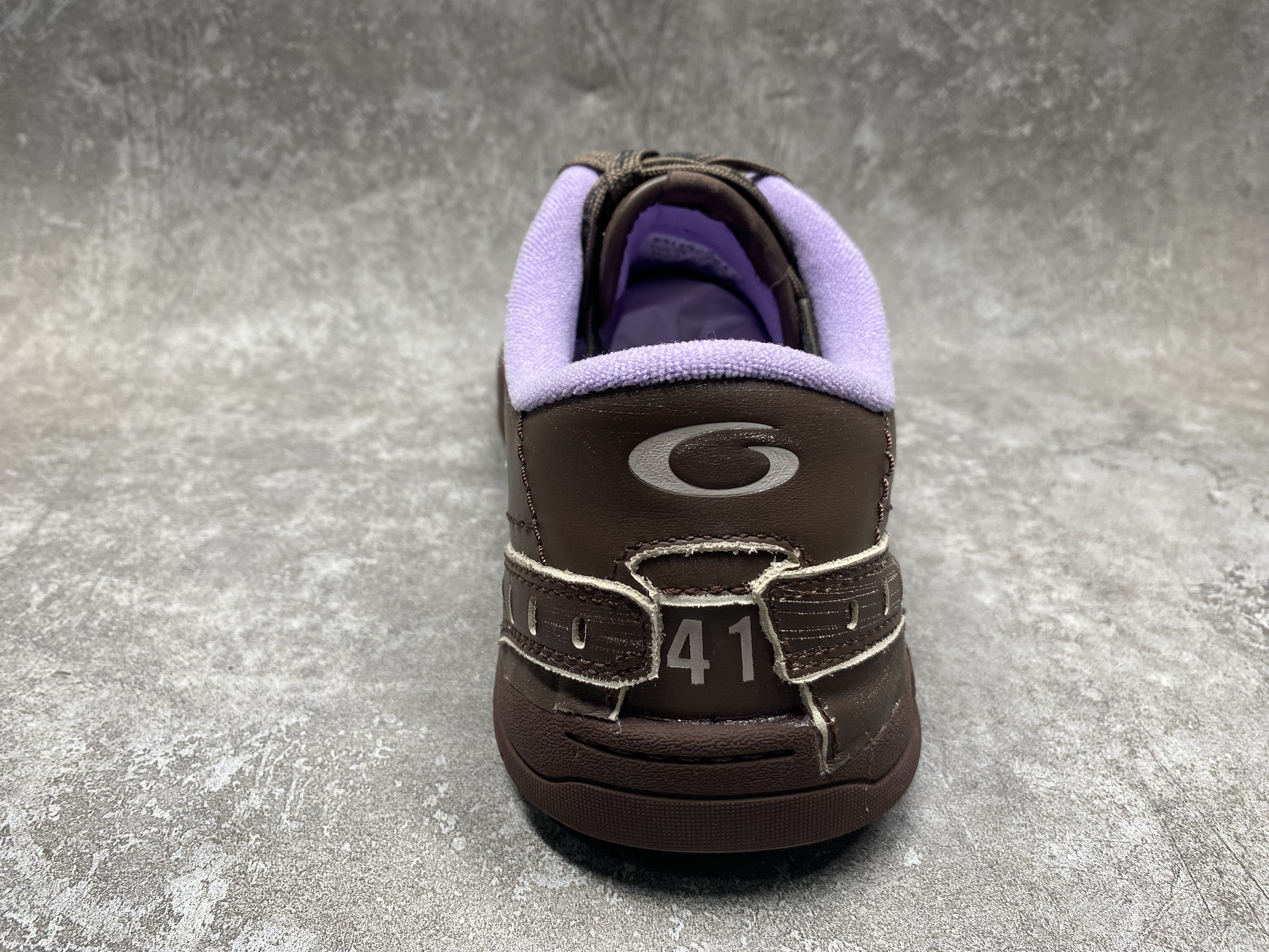 UA Balenciaga Hamptons Medium Worn-out Sneaker in Brown/lilac(run one size large)