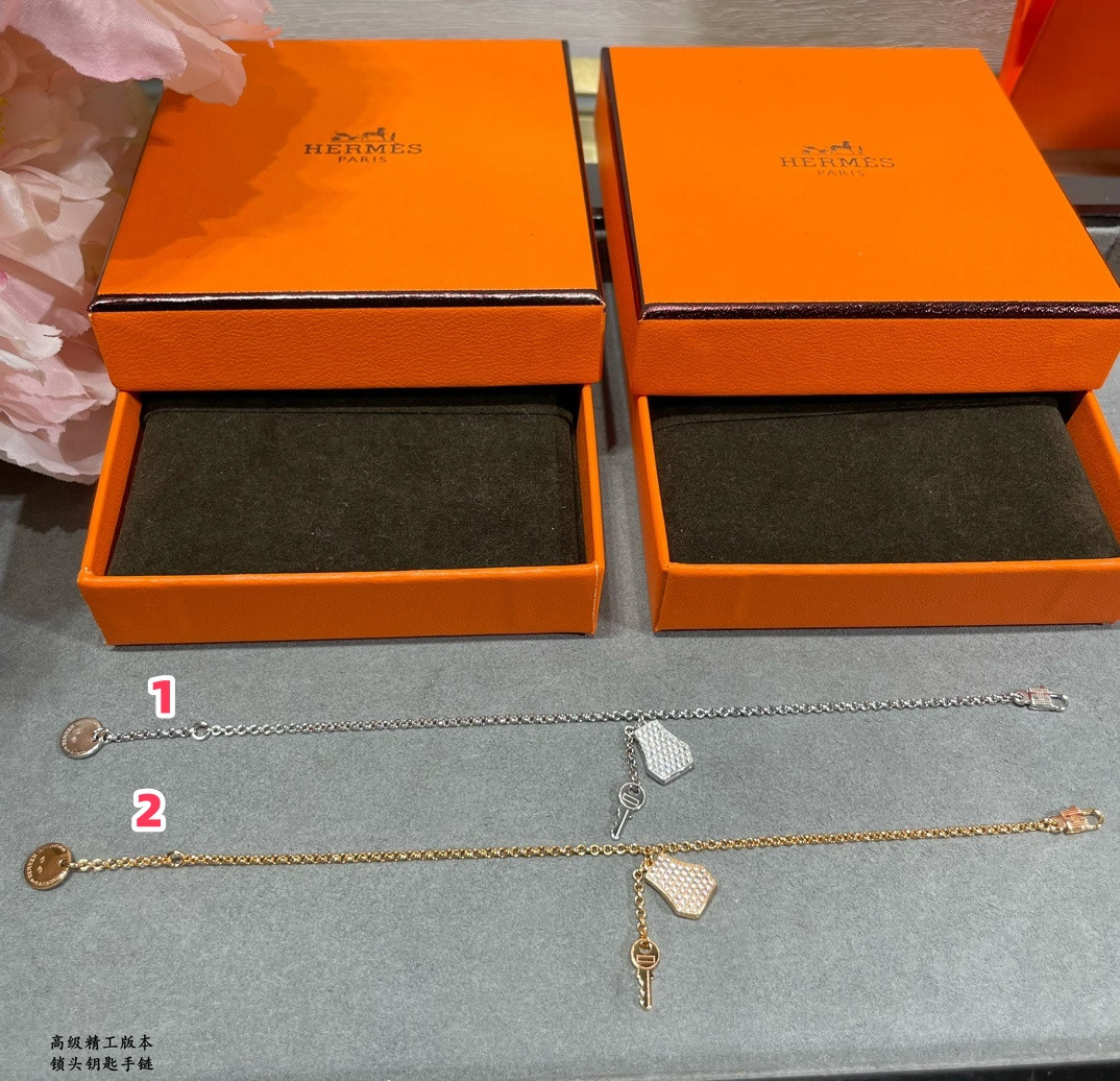 Hermes Padlock and key Bracelet