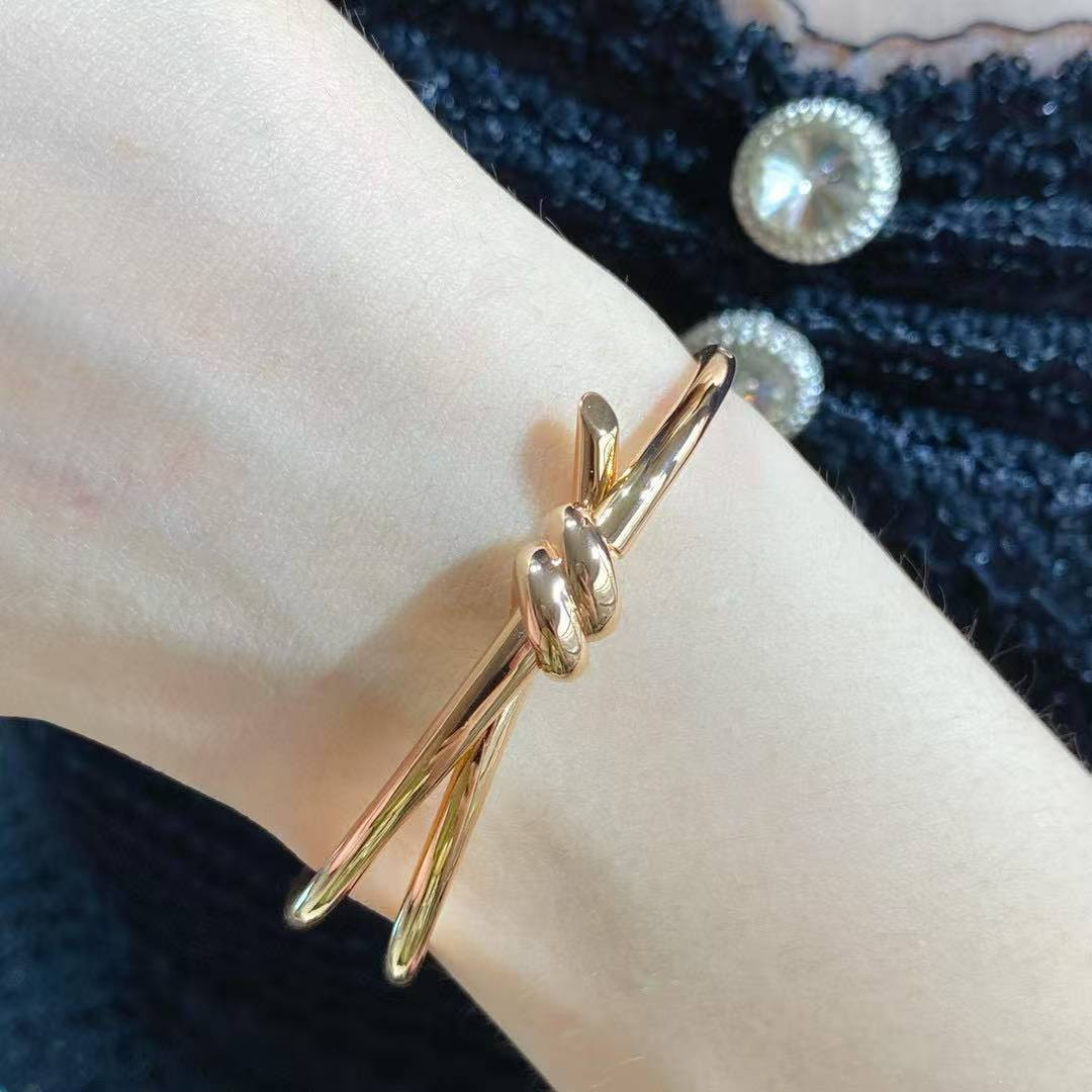 Tiffany & Co. Knot Double Row Hinged Bracelet