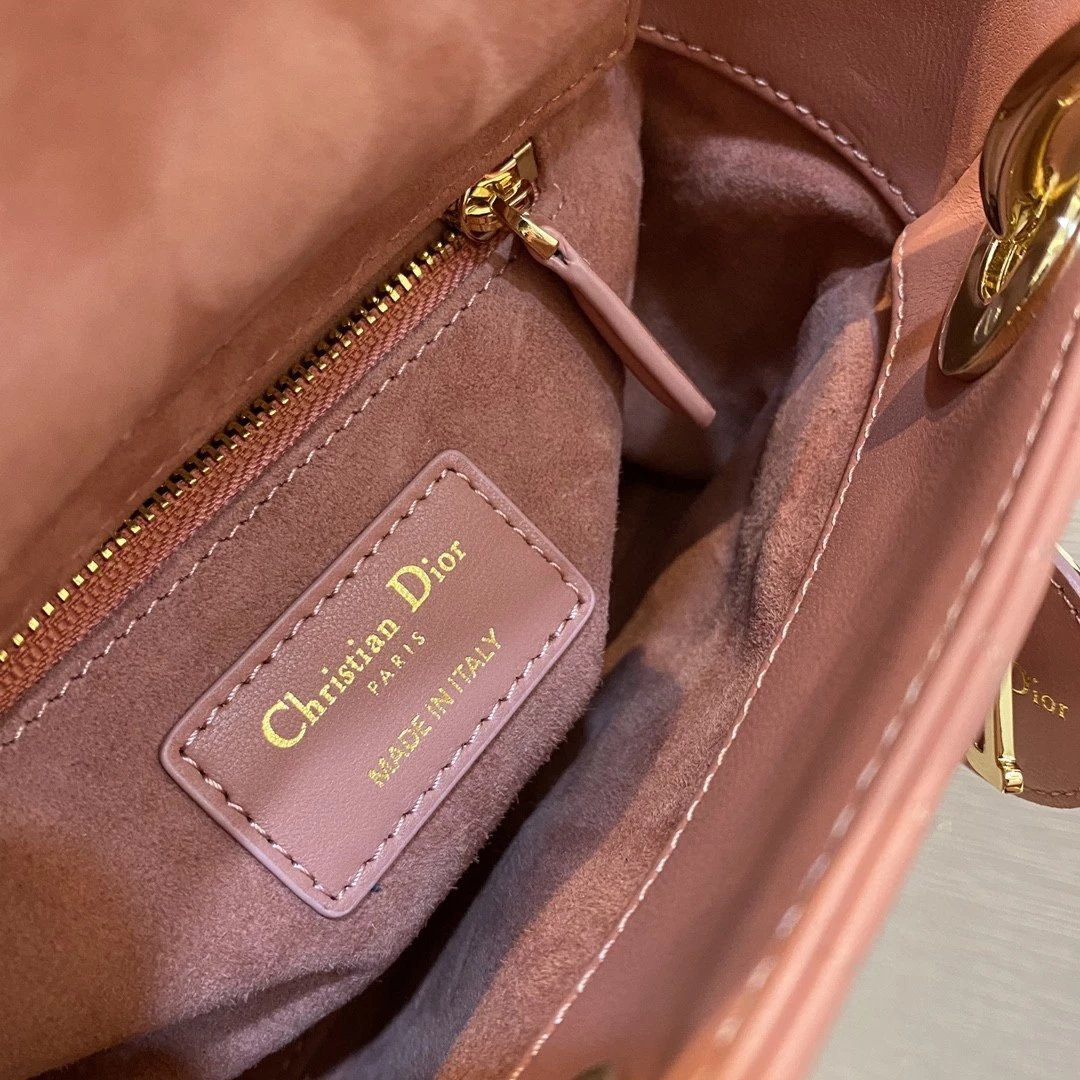 MINI LADY DIOR DIORAMOUR BAG 6.5 x 6 x 3 inches