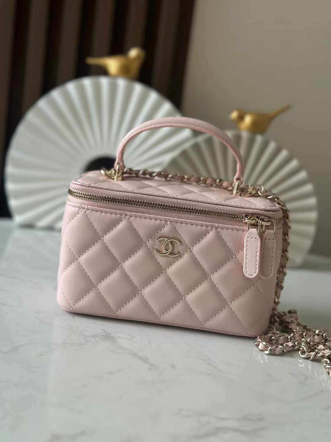 Chanel Long Vanity with chain 16.5x10x8cm