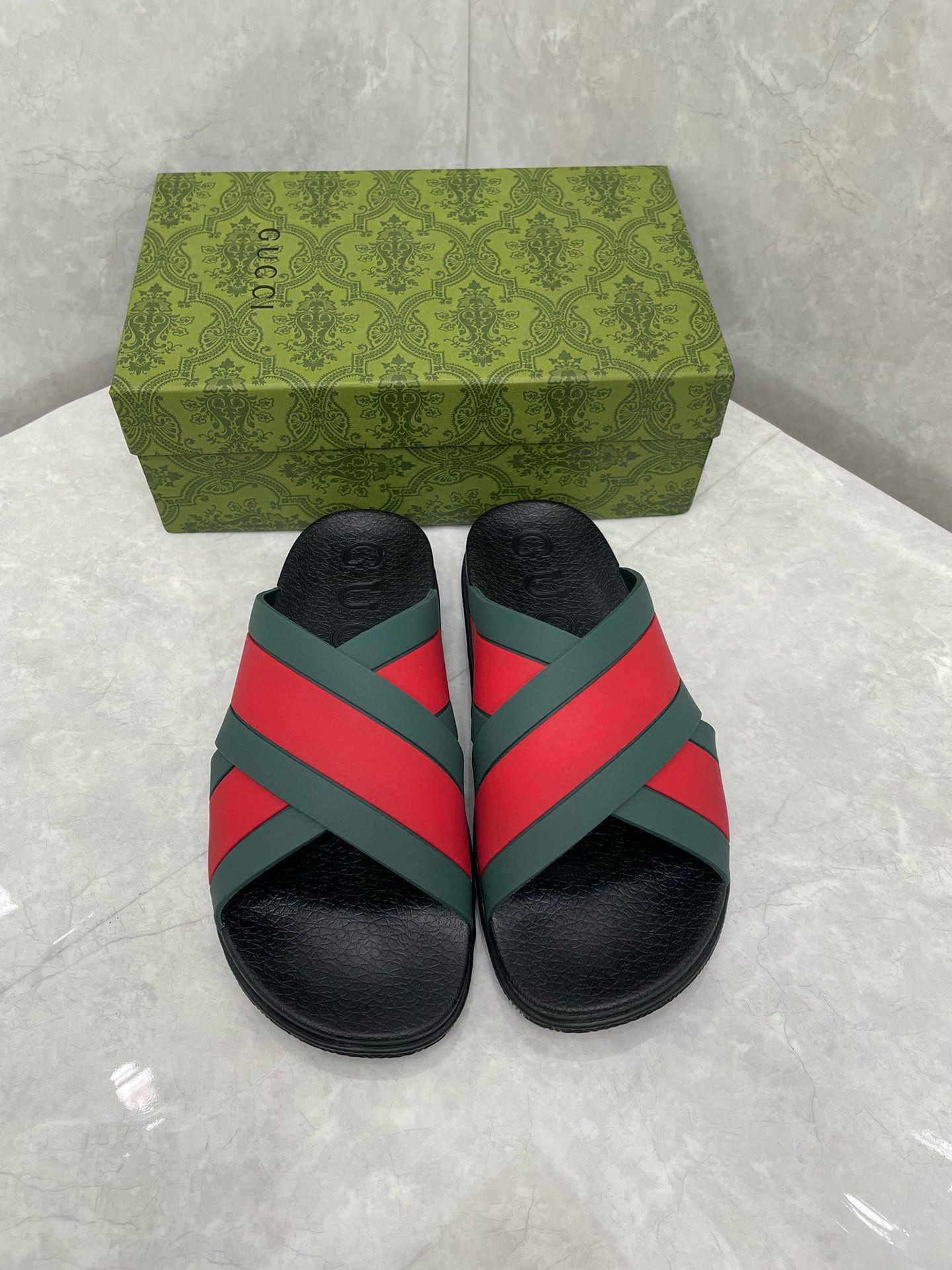 UA Gucci Criss Cross Slide Sandals