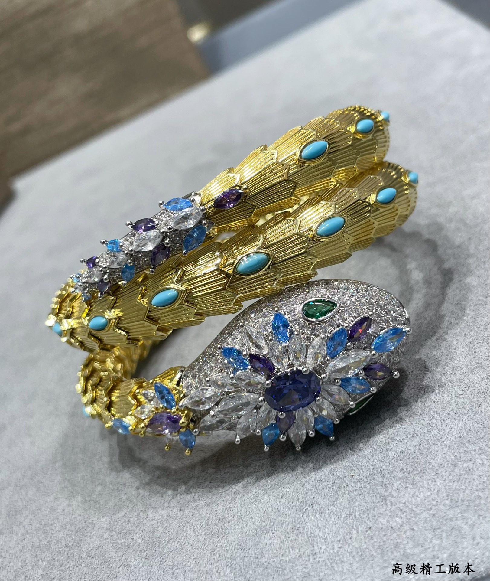 Bvlgari Blue Diamond Princess Snake Bracelet