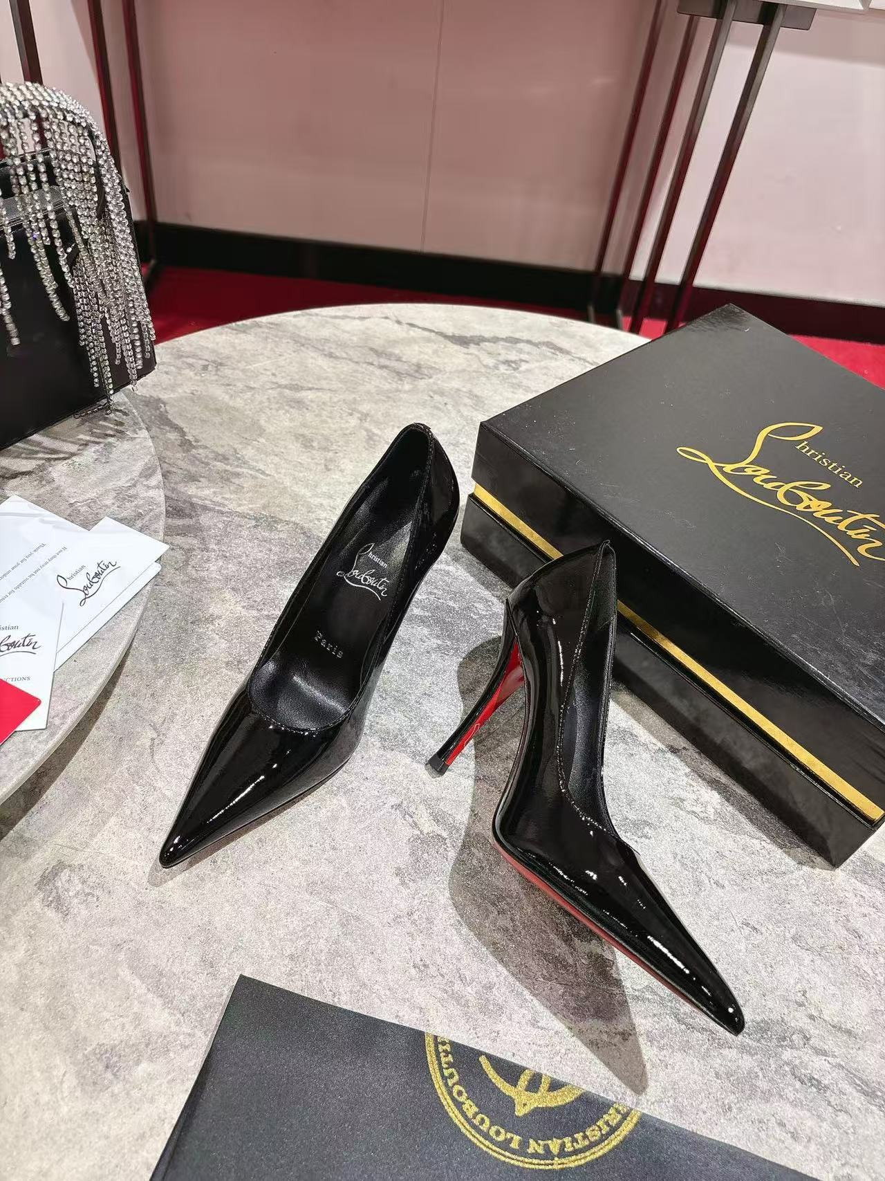 UA Christian Louboutin CL red-bottom shoes 10cm Heel