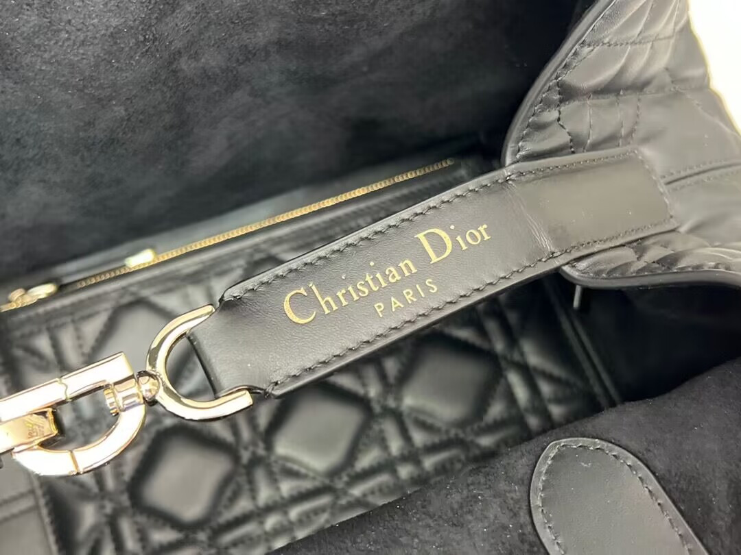 Dior Toujours Bag Medium Black 11 x 8.5 x 6.5 inches