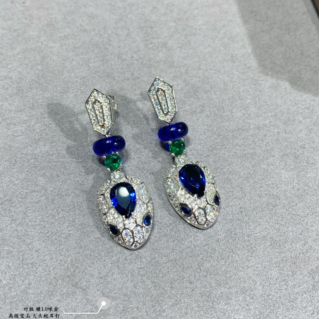 Bvlgari Big Head Snake Earrings
