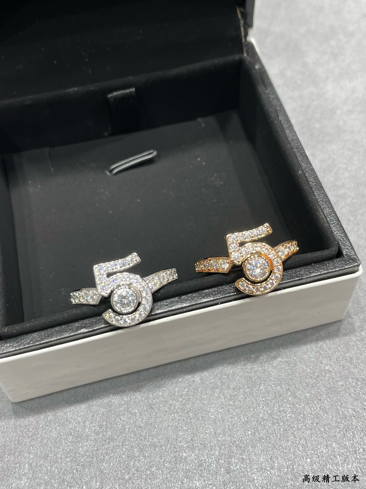 Chanel 5-word full diamond Ring