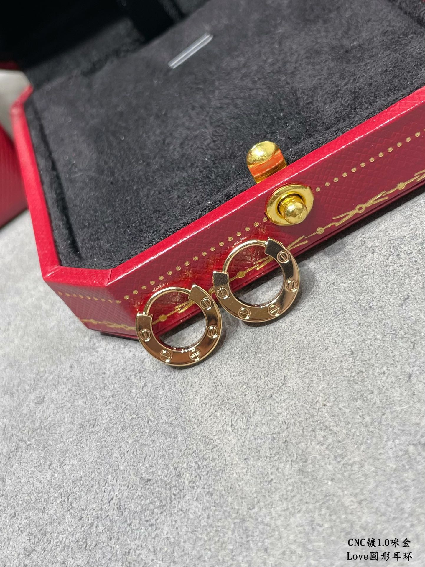 Cartier LOVE glossy round earrings